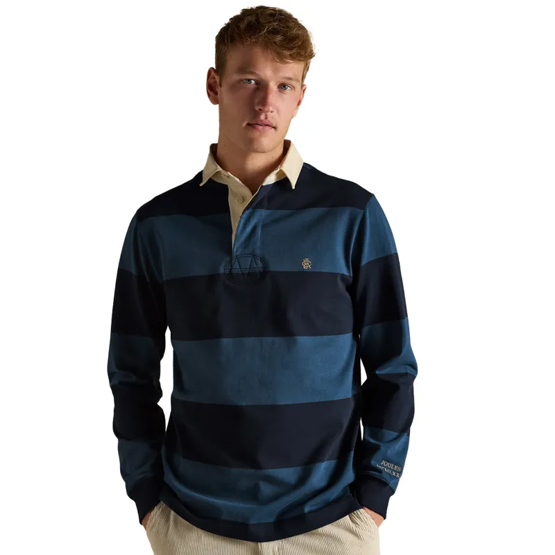 Joules Rugby Club Mens Long Sleeve Shirt - Blue/Navy-3