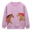 Joules Mackenzie Junior Girls Sweatshirt - Lilac/Horse