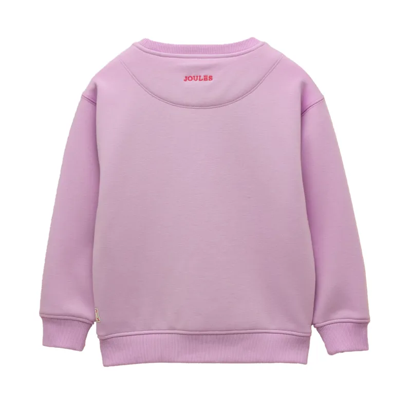 Joules Mackenzie Junior Girls Sweatshirt - Lilac/Horse-1
