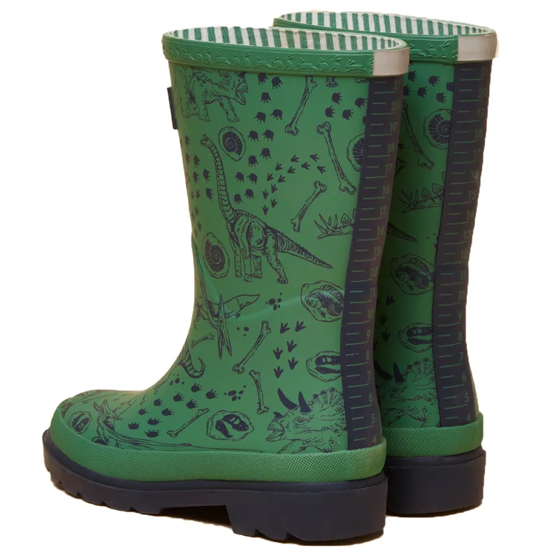 Joules Printed Junior Wellies - Green Dino-2