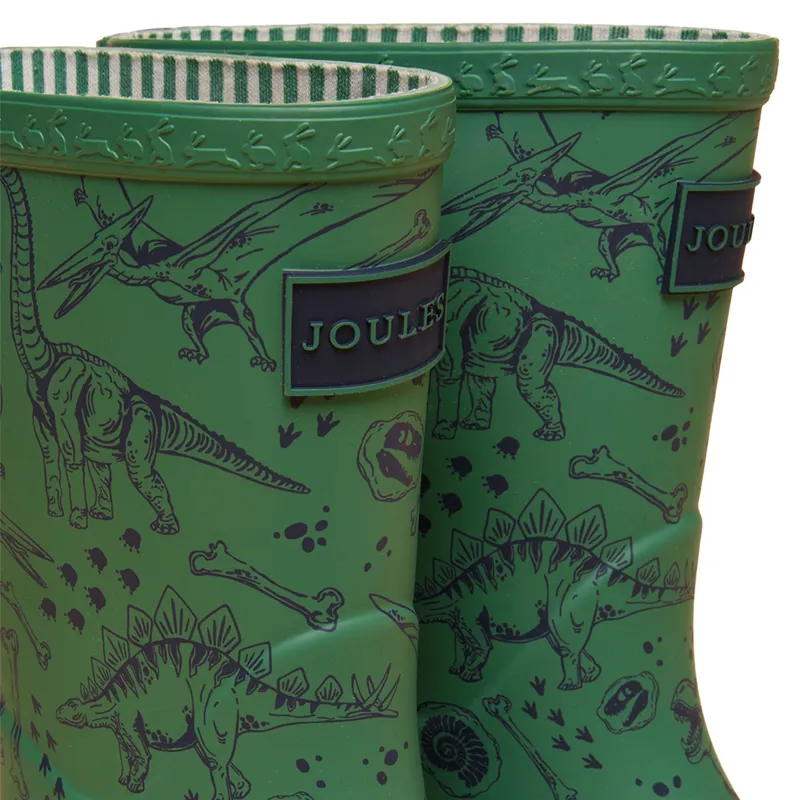 Joules Printed Junior Wellies - Green Dino-4