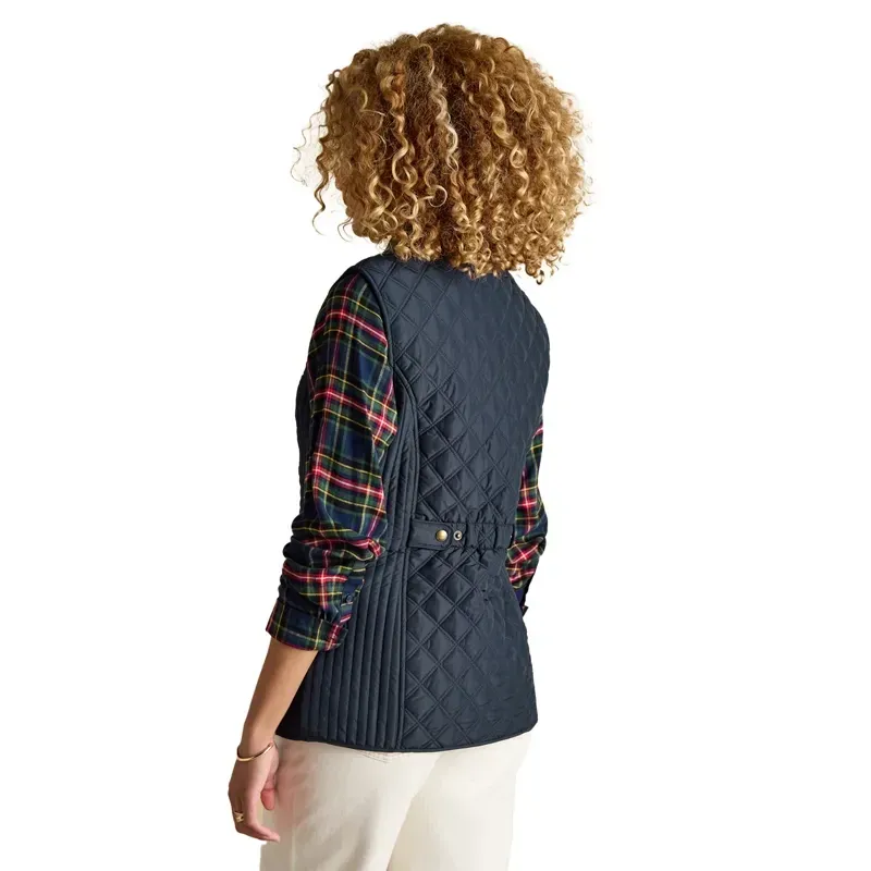 Joules Minx Womens Showerproof Diamond Quilted Gilet - Navy-3