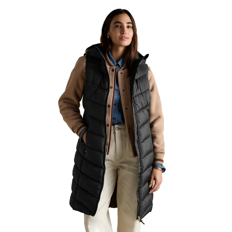 Joules Moorsdale Womens Long Gilet - Black-2