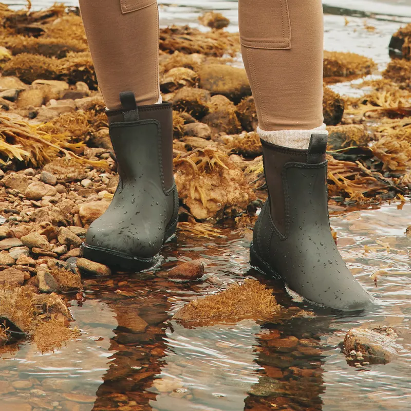 Joules Oakfield Womens Short Wellington Boots - Chocolate Brown-6
