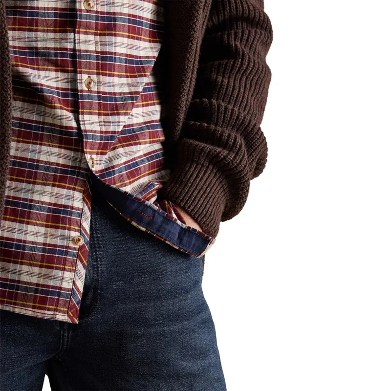 Joules Oxford Mens Checked Shirt - Red-8
