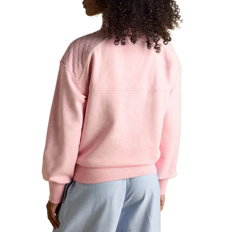 Joules Racquet Womens 1/4 Zip Sweatshirt - Pink-1