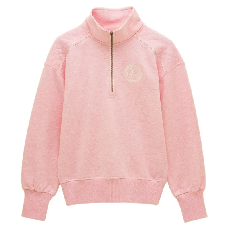 Joules Racquet Womens 1/4 Zip Sweatshirt - Pink-4