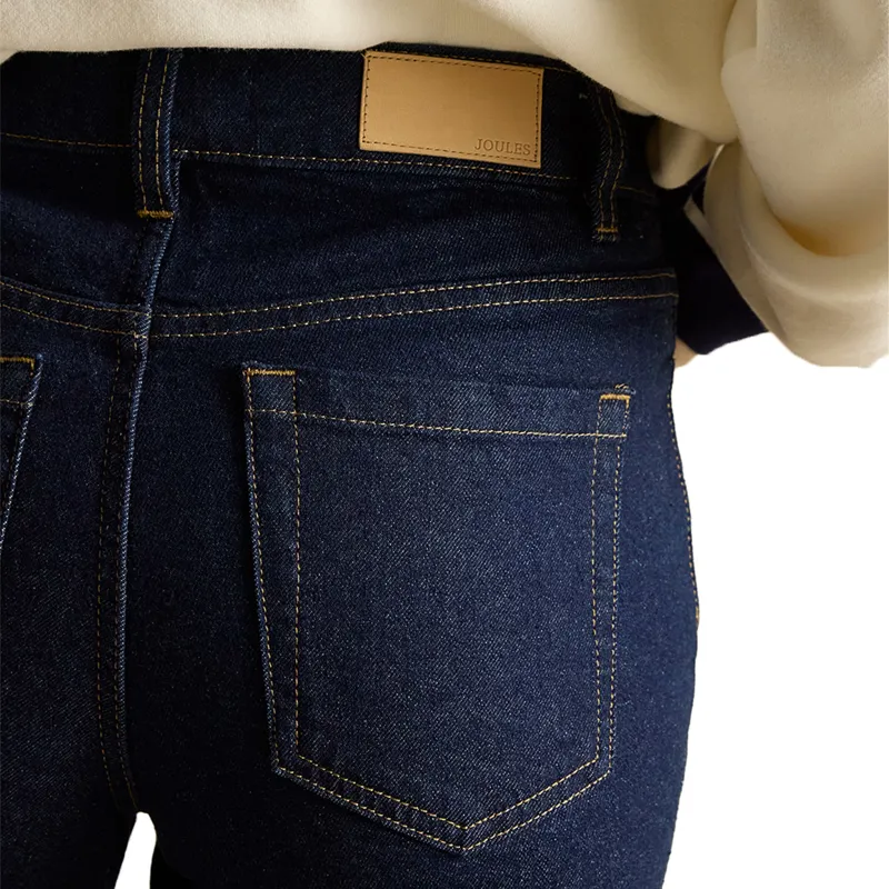 Joules Straight Fit Mid Rise Womens Jeans - Rinse Denim-4