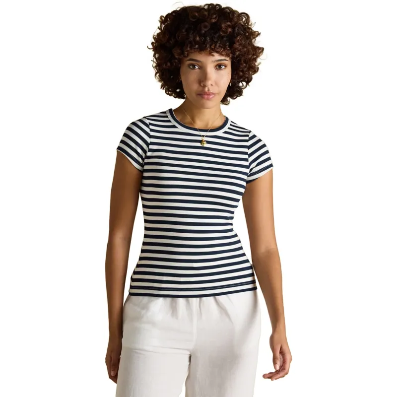 Joules Sophie Short Sleeve Womens Tee - Navy Stripe