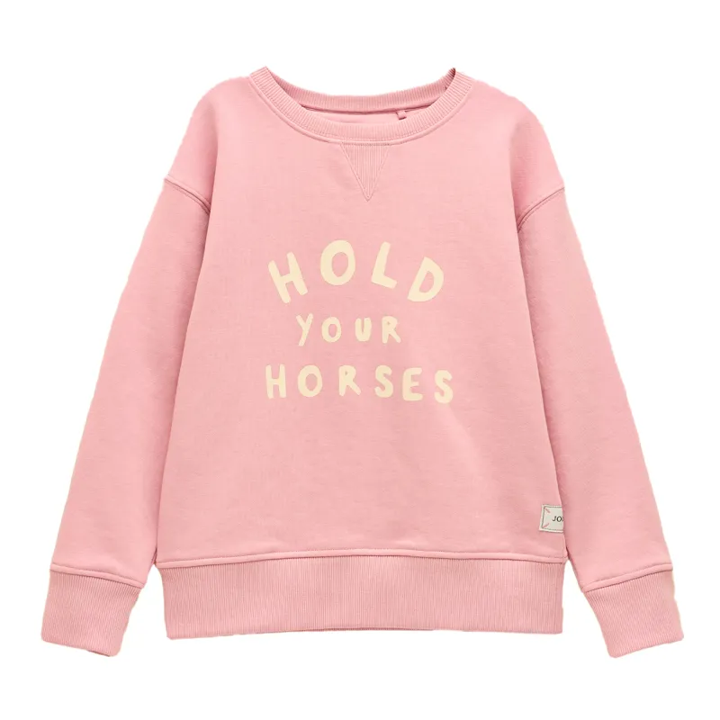 Joules Sundaze Girls Crew Neck Sweatshirt - Pink
