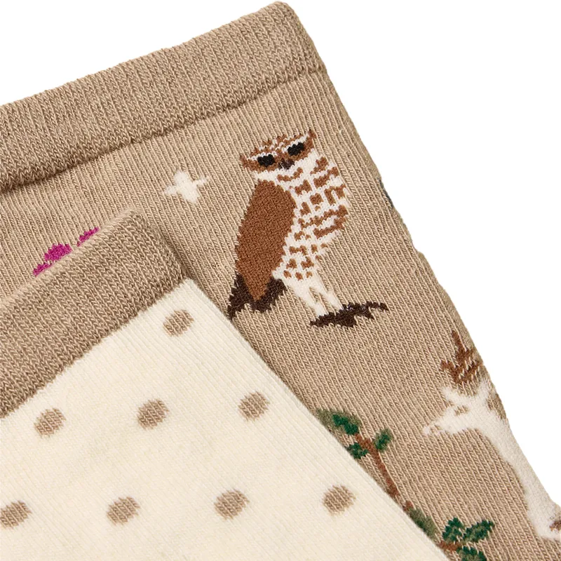 Joules Everyday Womens Socks 2 Pack - Multi and Neutral-2