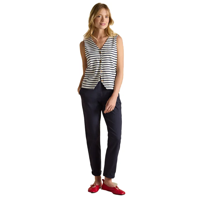 Joules Slim Fit Womens Chino Trousers - Navy-2