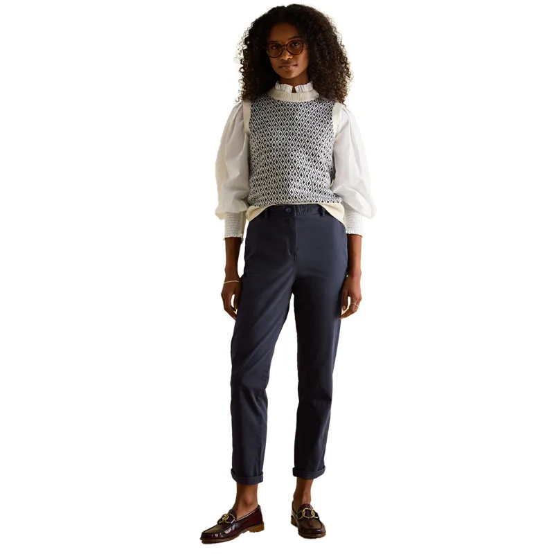 Joules Slim Fit Womens Chino Trousers - Navy-6