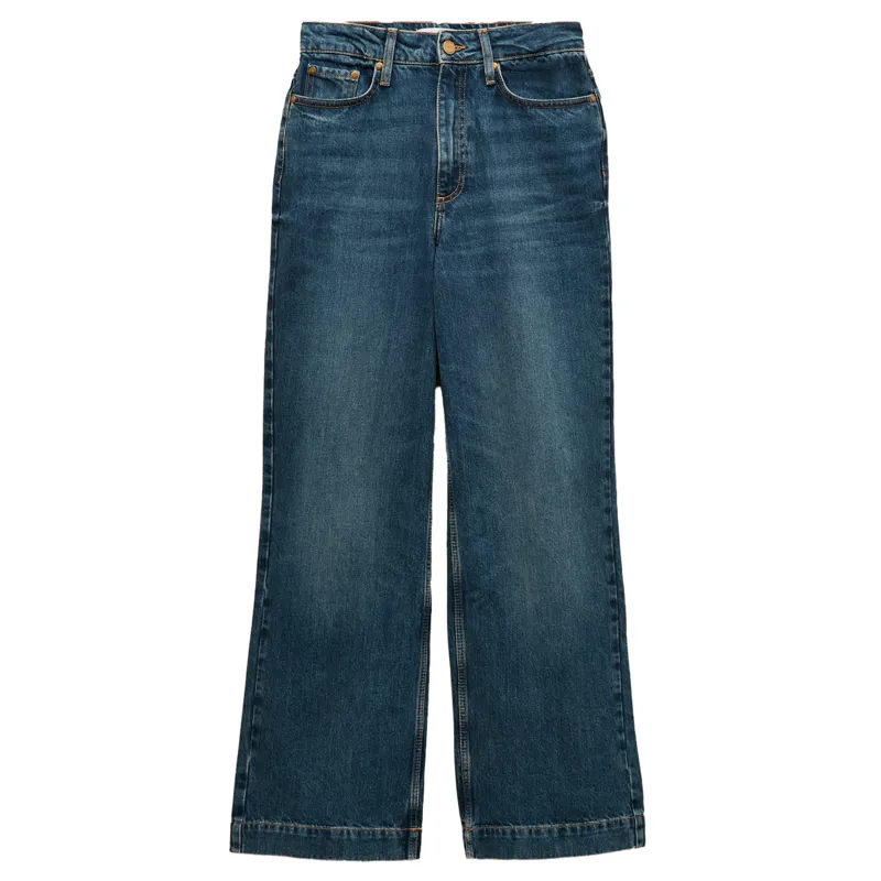 Joules High Rise Wide Leg Womens Jeans - Blue-1