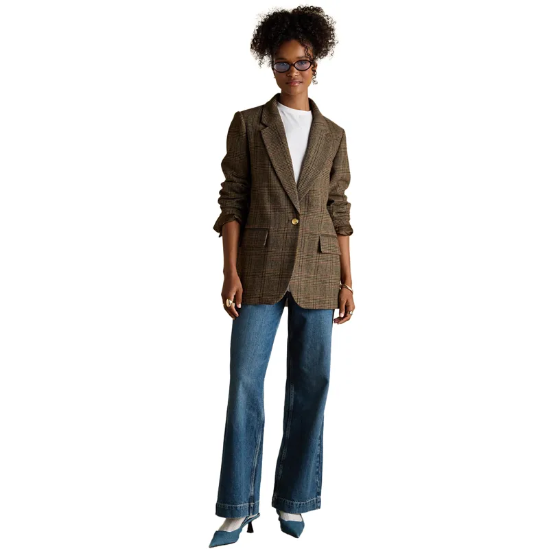 Joules High Rise Wide Leg Womens Jeans - Blue-4