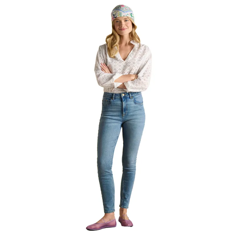 Joules Skinny Fit Mid Rise Womens Jeans - Blue-3