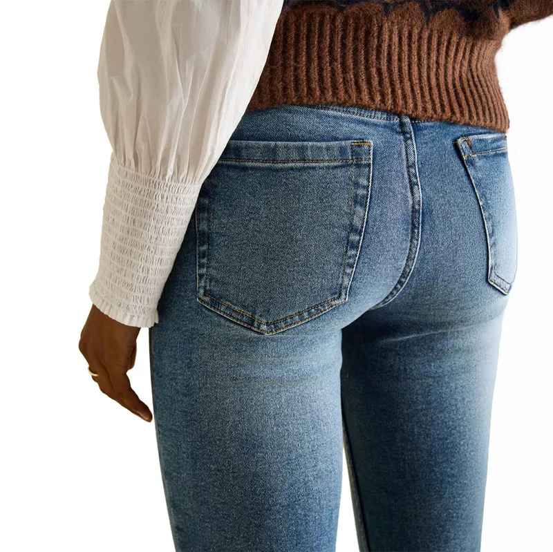 Joules Skinny Fit Mid Rise Womens Jeans - Blue-7