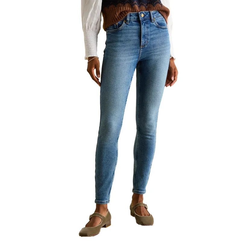 Joules Skinny Fit Mid Rise Womens Jeans - Blue-5