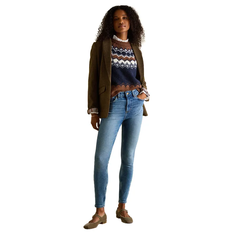 Joules Skinny Fit Mid Rise Womens Jeans - Blue-11