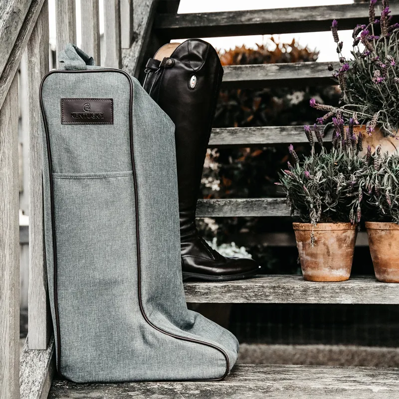 Kentucky Boot Bag with Faux Fur Lining - Grey