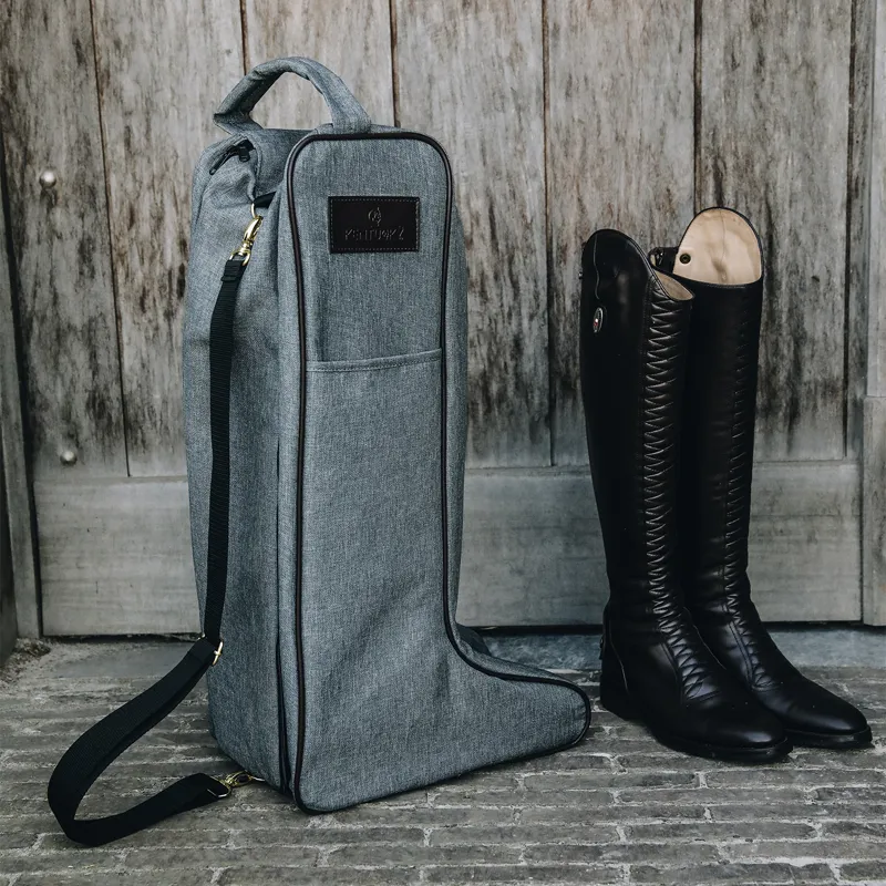 Kentucky Boot Bag with Faux Fur Lining - Grey-4
