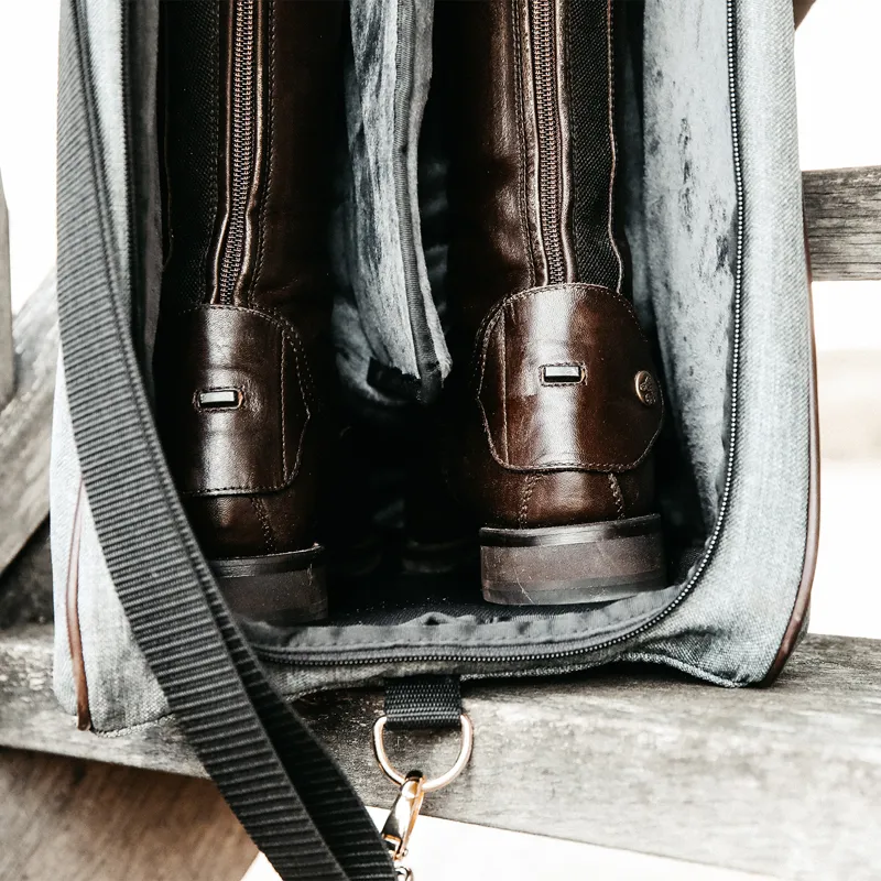 Kentucky Boot Bag with Faux Fur Lining - Grey-2