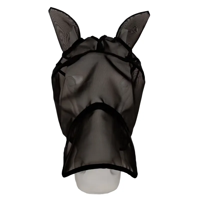 Kentucky Classic Fly Mask with Ears and Nose - Black-2