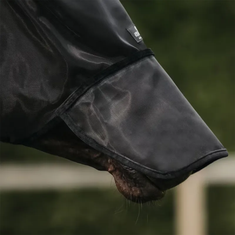 Kentucky Classic Fly Mask with Ears and Nose - Black-1