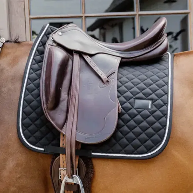 Kentucky Horsewear Diamond Rope Dressage Saddlecloth - Black-1