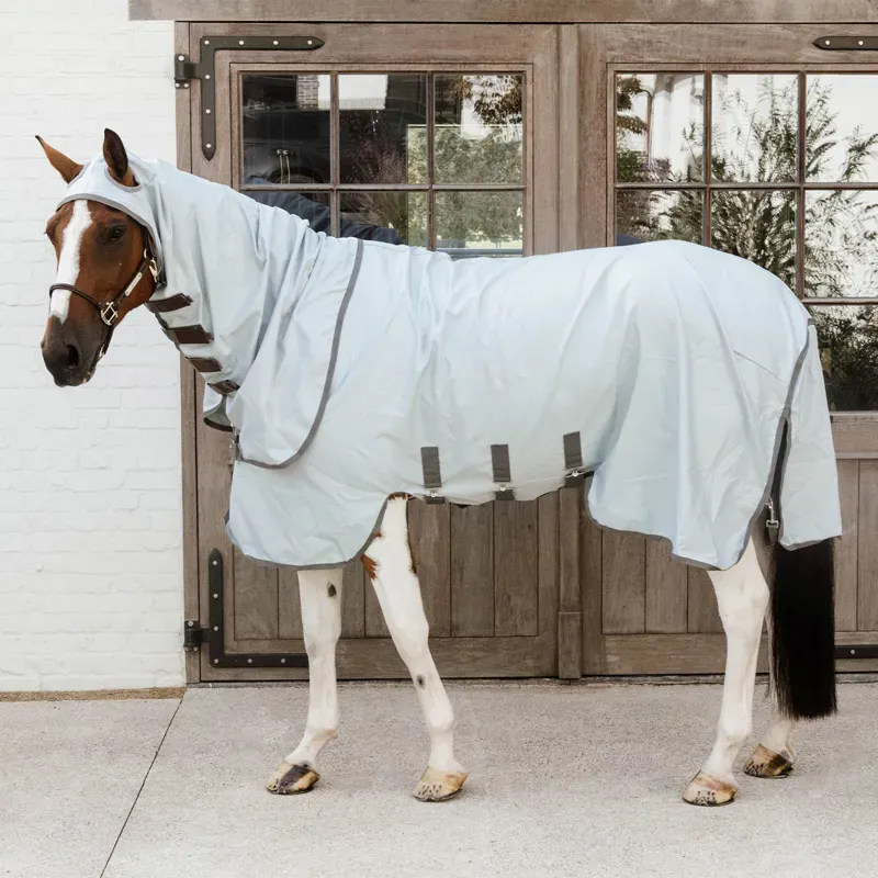 Kentucky Eczema Fixed Neck Sweet-Itch Fly Rug - Grey