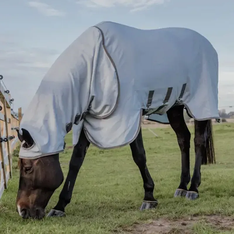 Kentucky Eczema Fixed Neck Sweet-Itch Fly Rug - Grey-1