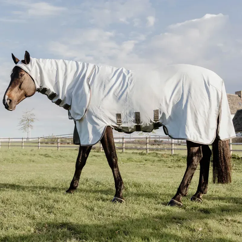 Kentucky Eczema Fixed Neck Sweet-Itch Fly Rug - Grey-2