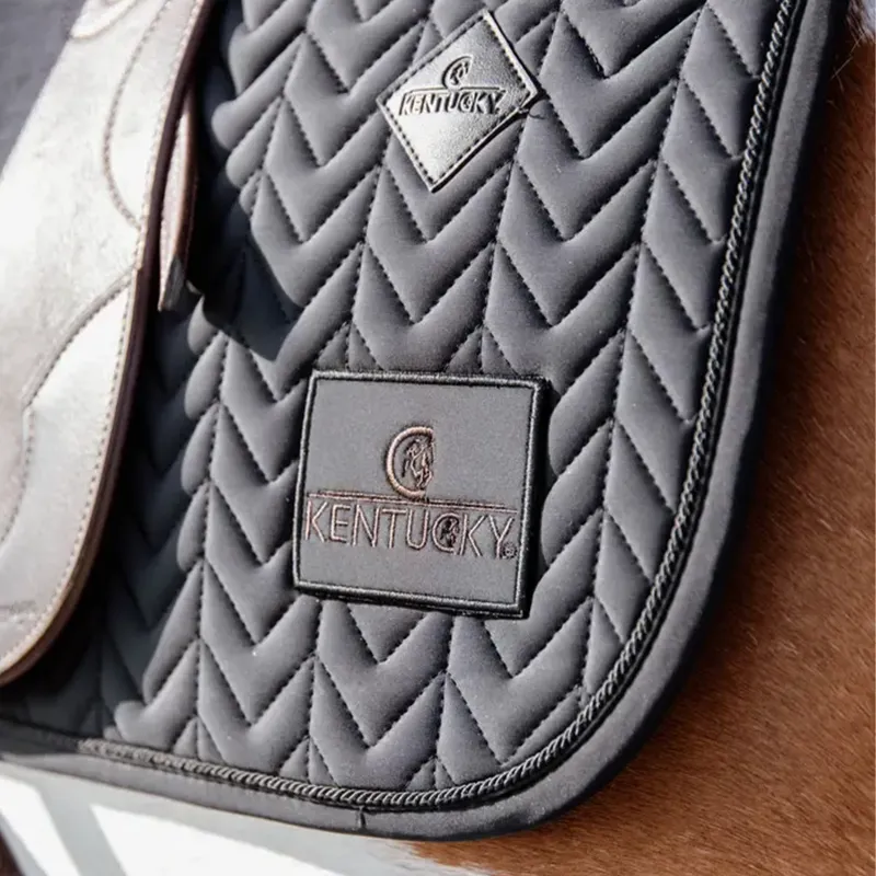 Kentucky Fishbone Competition Dressage Number Saddlecloth - Black-3