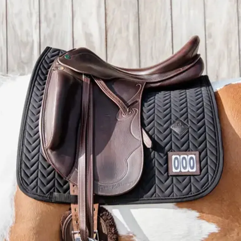 Kentucky Fishbone Competition Dressage Number Saddlecloth - Black-1