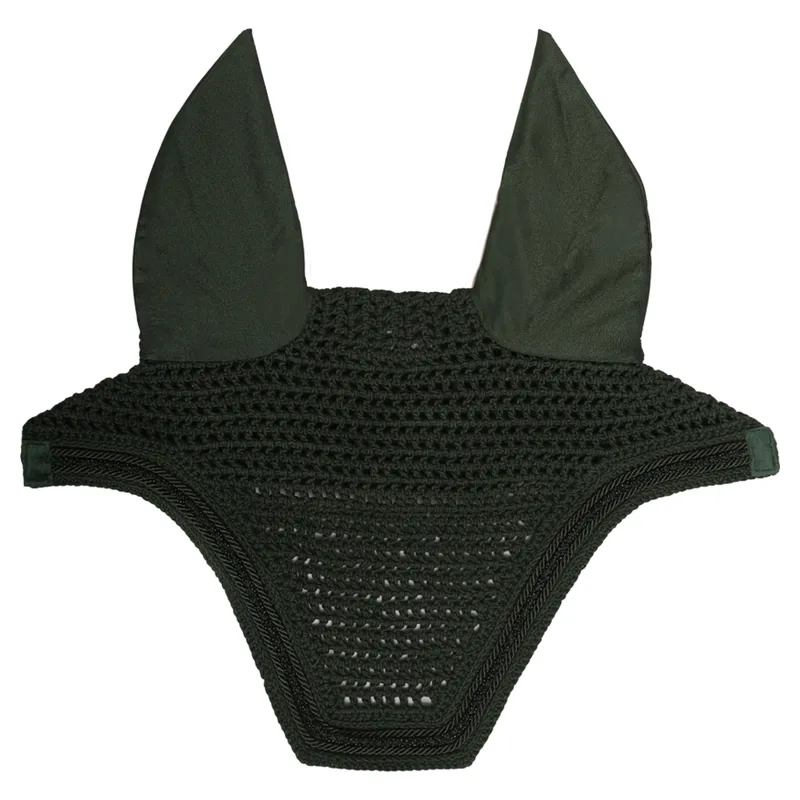 Kentucky Wellington Velvet Mini Pearls Soundless Fly Veil - Pine Green