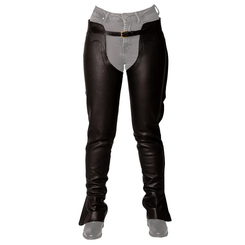 Dy'On Long Leather Chaps - Black