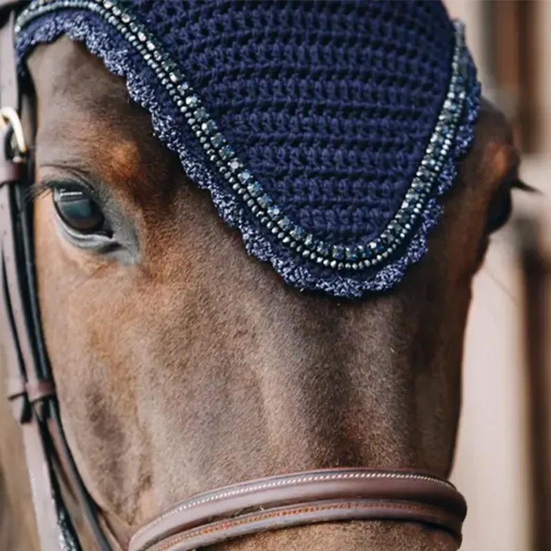 Kentucky Long Stone and Pearl Fly Veil - Dark Navy-2