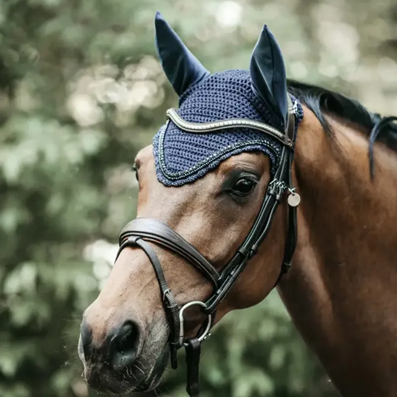 Kentucky Long Stone and Pearl Fly Veil - Dark Navy-1