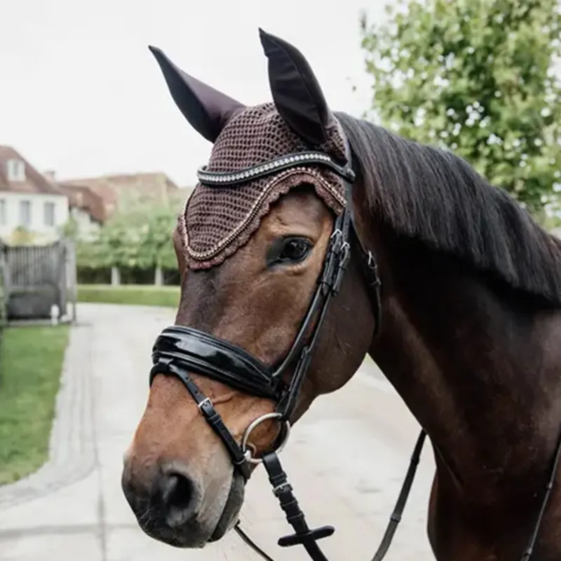 Kentucky Long Stone and Pearl Fly Veil - Brown-1