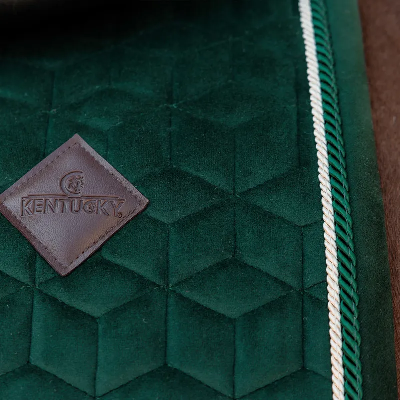 Kentucky Velvet Jumping Saddlecloth - Pine Green-2