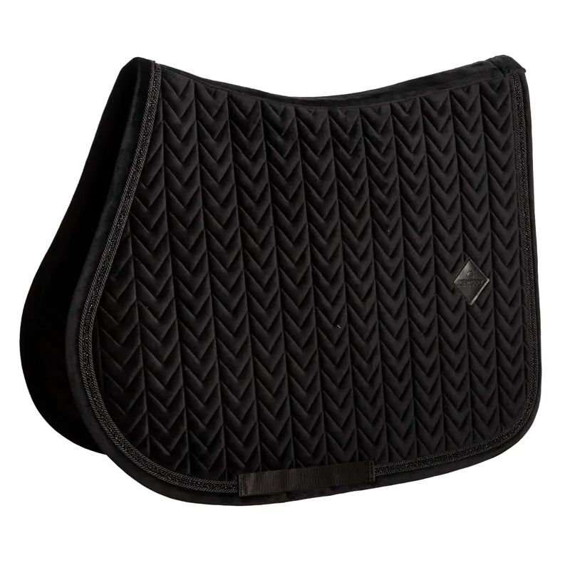 Kentucky Velvet Mini Pearls Show Jump Saddlecloth - Black