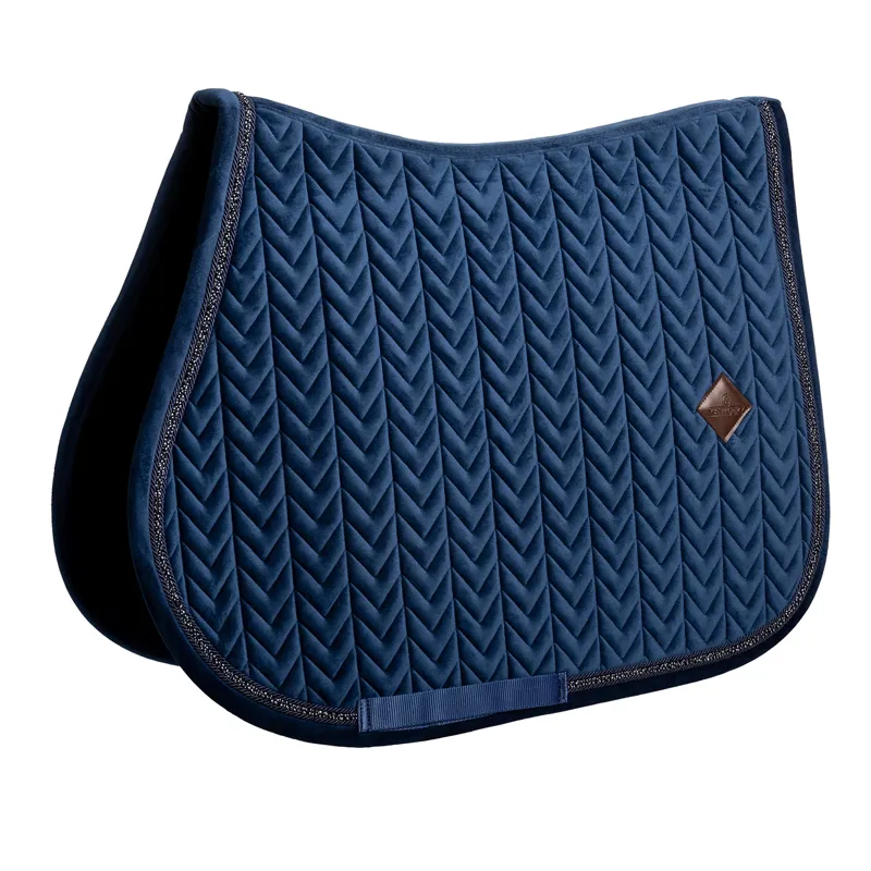 Kentucky Velvet Mini Pearls Show Jump Saddlecloth - Navy