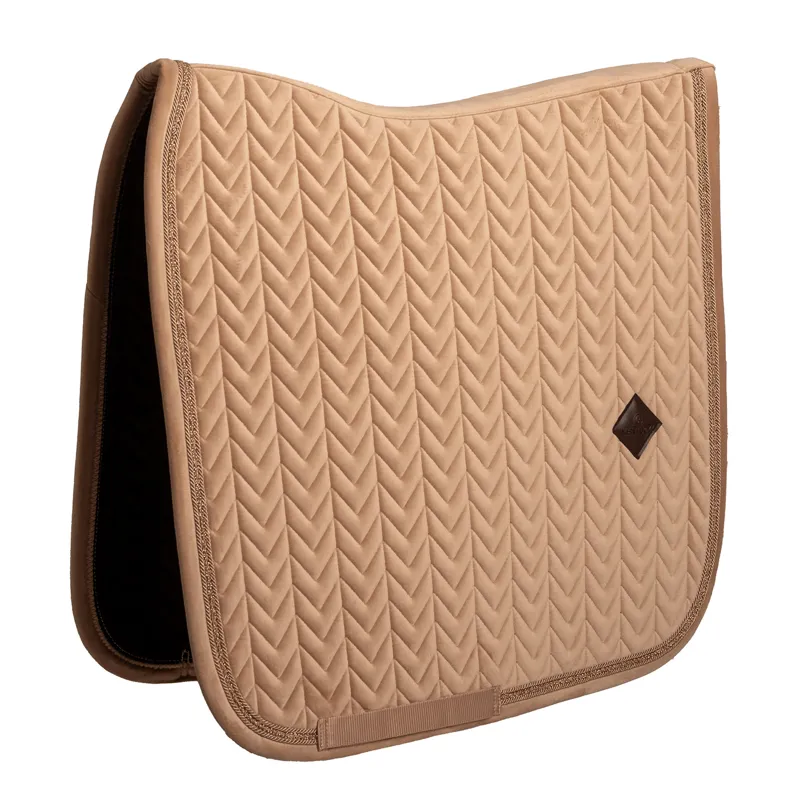 Kentucky Velvet Mini Pearls Dressage Saddlecloth - Beige