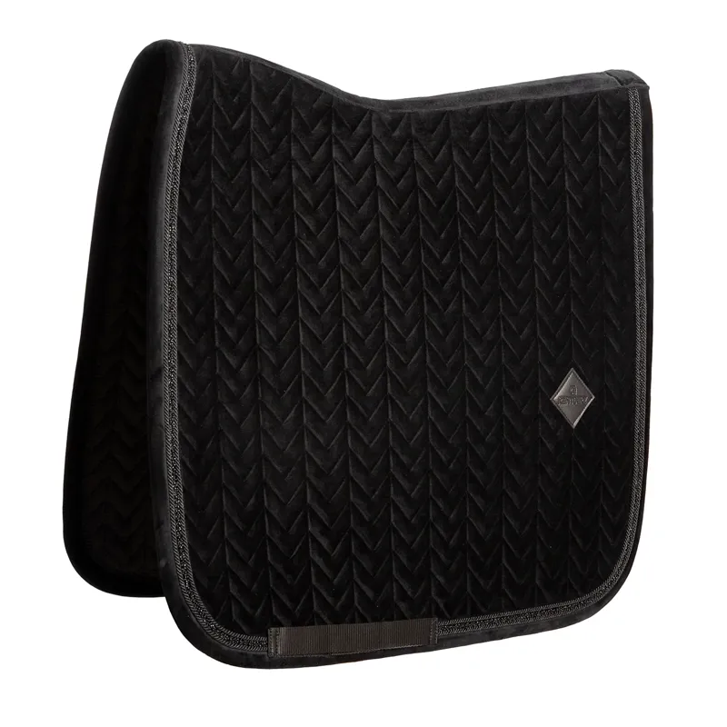 Kentucky Velvet Mini Pearls Dressage Saddlecloth - Black