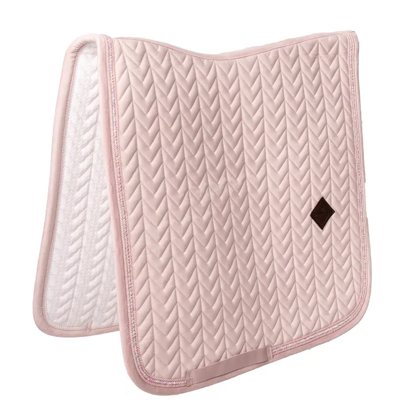 Kentucky Velvet Mini Pearls Dressage Saddlecloth - Old Rose