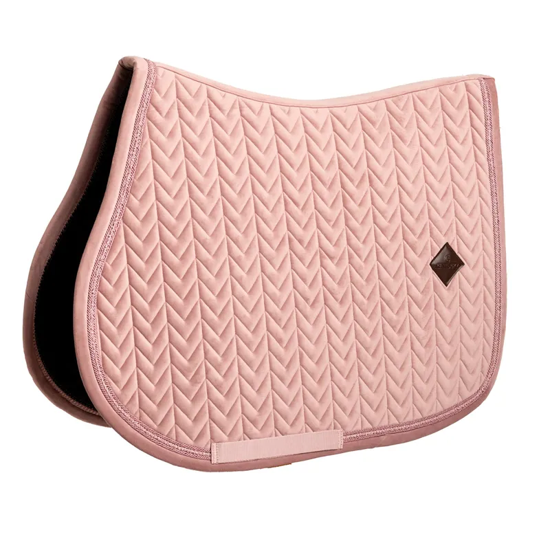 Kentucky Velvet Mini Pearls Show Jump Saddlecloth - Old Rose