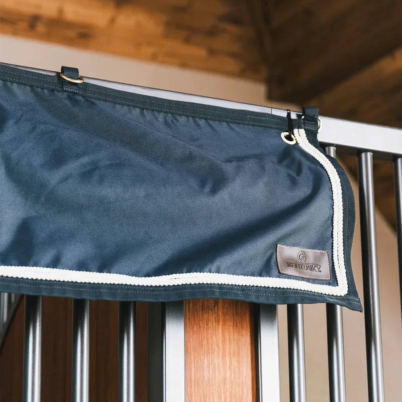 Kentucky Classic Waterproof Stable Curtain - Navy-3