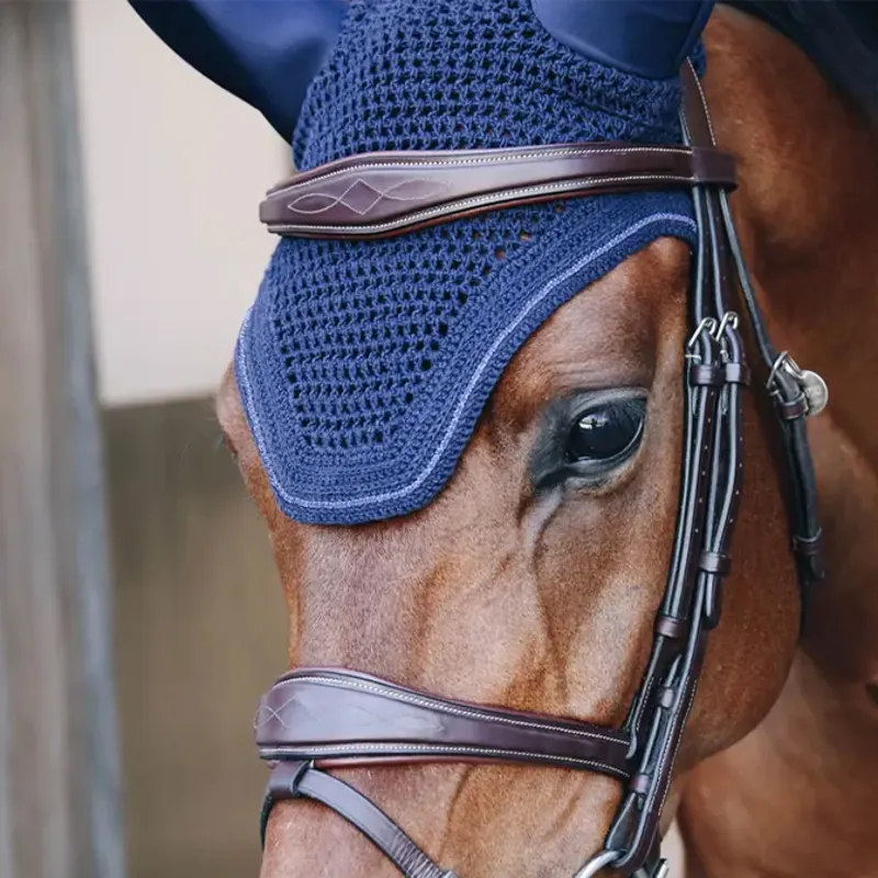 Kentucky Wellington Sparkling Soundless Fly Veil - Dark Navy-2