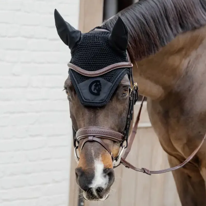 Kentucky Wellington 3D Logo Soundless Fly Veil - Black-1