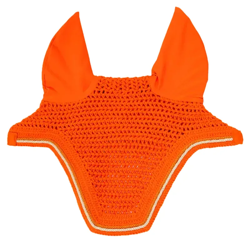 Kentucky Wellington Diamond Rope Soundless Ear Fly Veil - Orange